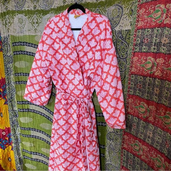 Roberta Roller Rabbit Jemina Terry Cloth Lined Midi Robe Size Extra Small/ Small - Picture 8 of 16